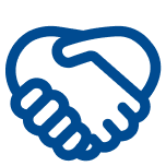 Handshake icon indicating stronger negotiation positions